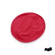 seeberger knitted baret katoen ruby red