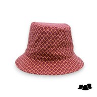 seeberger vissers regenhoed with graphic pattern cassis en papaya