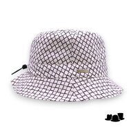 seeberger vissers regenhoed with graphic pattern black and white