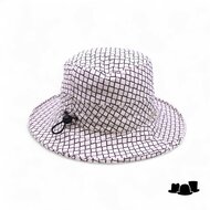 seeberger regenhoed with graphic pattern carol black and white
