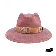 alfonso deste fedora chicago raffia crochet faded rood