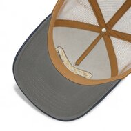 stetson trucker cap heavy weight tan and blue