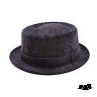 fiebig pork pie stressed leather black