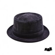 fiebig pork pie stressed leather black