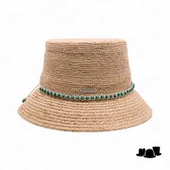 seeberger vissershoed sunshell raffia naturel
