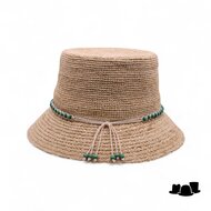 seeberger vissershoed sunshell raffia naturel