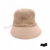 seeberger visor cap fijn crochet papierstro naturel