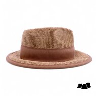 bedacht fedora crochet cellulose camel