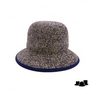 bedacht zomer hoed pomeroy cellulose blauw beige