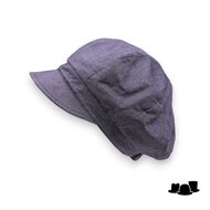 seeberger ballonpet chambray katoen black