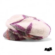 bedacht ballonpet urana wolmix creme magenta groen