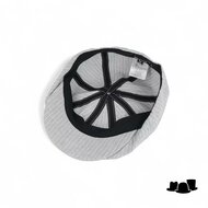 brixton brood snap cap chambray gestreepte grijs