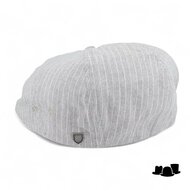 brixton brood snap cap chambray gestreepte grijs