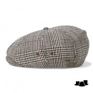 brixton brood snap cap wolmix houndstooth earthy tones