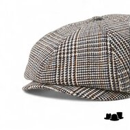 brixton brood snap cap wolmix houndstooth earthy tones