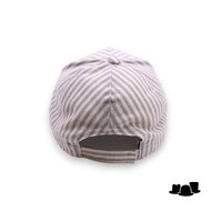 fiebig baseball cap katoen linnenmix streep beige