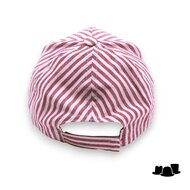 fiebig baseball cap katoen linnenmix streep rood