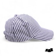 fiebig baseball cap katoen linnenmix streep blauw