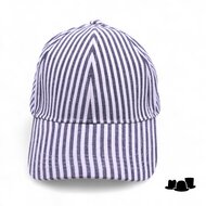 fiebig baseball cap katoen linnenmix streep blauw