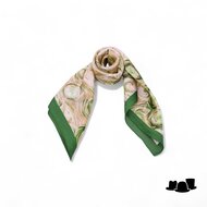 onkar neckerchief satijn swirls green