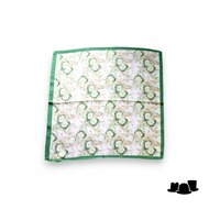 onkar neckerchief satijn swirls green
