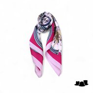 onkar neckerchief horses fuchsia