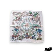 onkar neckerchief peacock ivory and green