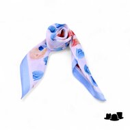 onkar neckerchief satijn tulips blue
