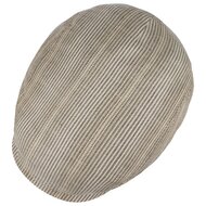 stetson newsboy cap hatteras silk linnen mix light brown stripe