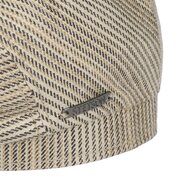 stetson newsboy cap hatteras silk linnen mix light brown stripe