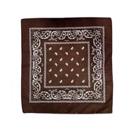 onkar bandana boeren zakdoek paisley chocolade bruin