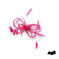eigen atelier bespoke haarversiering lussen en springveren fuchsia