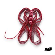 eigen atelier bespoke haarversiering  lussen en parels bordeaux