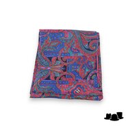 satijnen sjaal boho chic stijl blauw rood