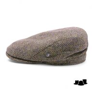 city sport ivy pet 92 scheerwol visgraat spikkel bruin groen