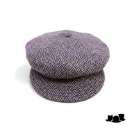 jos van dijck ballonpet alis99 wol basketweave beige blauw