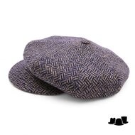 jos van dijck ballonpet alis99 wol basketweave beige blauw