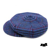 jos van dijck ballonpet alis99 wol grote ruit royal blue