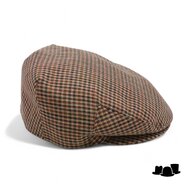 jos van dijck klassieke engelse pet ruit beige oranje groen