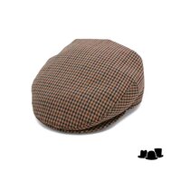 jos van dijck klassieke engelse pet ruit beige oranje groen