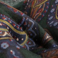 stetson scarf wool paisley blue green