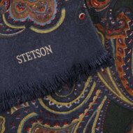 stetson scarf wool paisley blue green