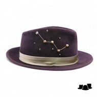 jos van dijck bespoke fedora stardust collection cassiopeia brown and gold