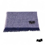 portaluri sjaal wol visgraat blauw