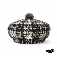 kangol new heritage flat cap wolmix black and grey