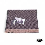 city sport sjaal kasjmier wol mix dessin beige zwart