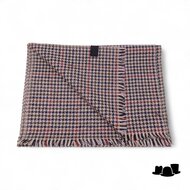 city sport sjaal kasjmier wol mix pied de poule beige