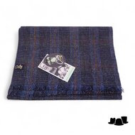 city sport sjaal harris tweed blok ruit blauw
