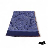 city sport sjaal zijde wol paisley navy celestial beige