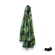 onkar dubbelzijdig sjaal zijdemix peacock feathers